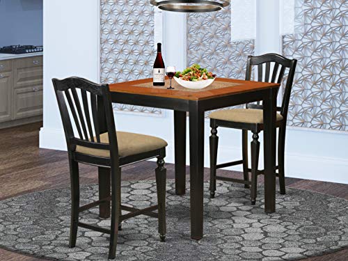 3 Pc pub Table set - high top Table and 2 Kitchen Chairs