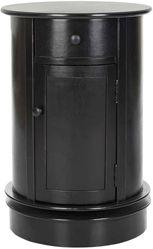 Safavieh American Homes Collection Tabitha AMH5712B - Mesa auxiliar giratoria ovalada, color gris vintage