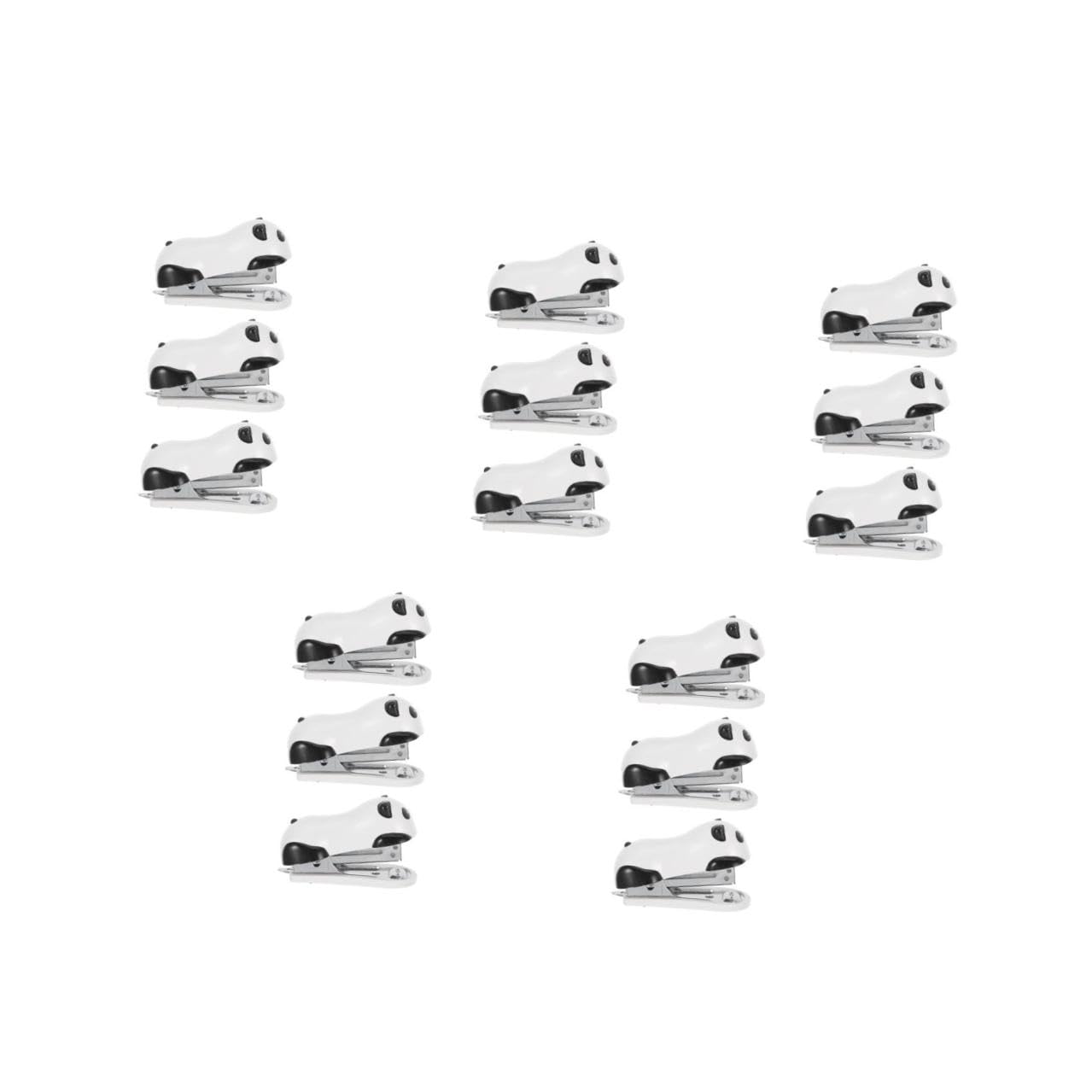 15 Pièces Mini Agrafeuse Panda Mignonne Compacte avec Détache-agrafes Intégré Agrafeuse de Poche Fonctionnelle pour Bureau Maison et École