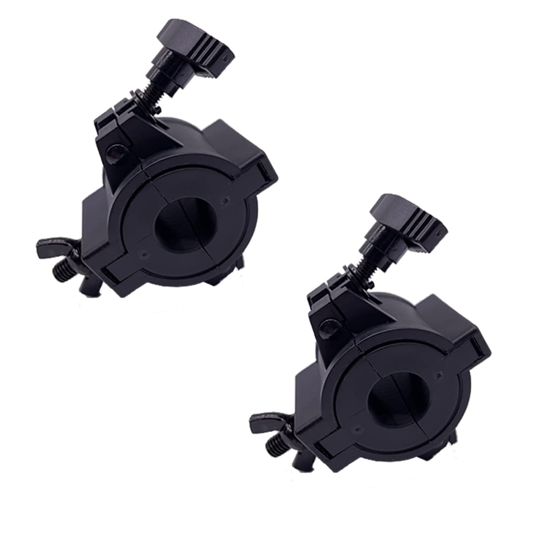 Stage Lighting Quick O clamps,360 Degree Wrap Around Clamp Fit 1", 1.5", and 2"(3 Size Pipe Diameter),33Lbs Load capacity（Plastic/Black）