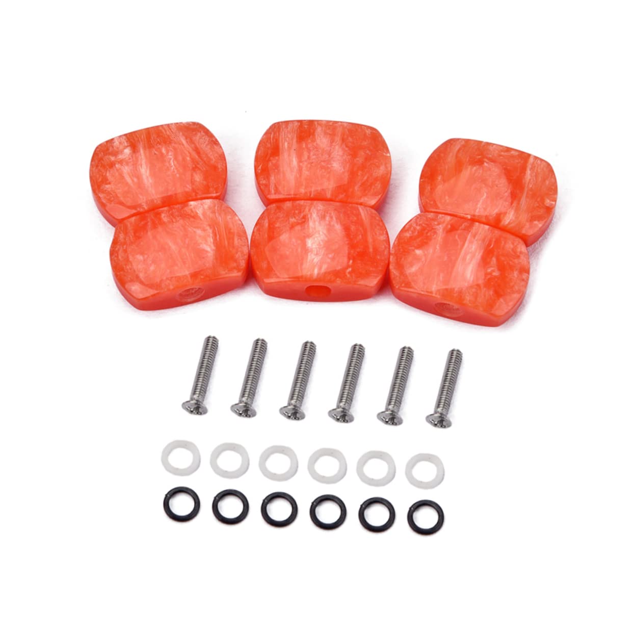 VANZACK Replacement Guitar Tuning Pegs Set 6 Pieces Acoustic Guitar Tuning Keys Acrylic Buttons for Gc840