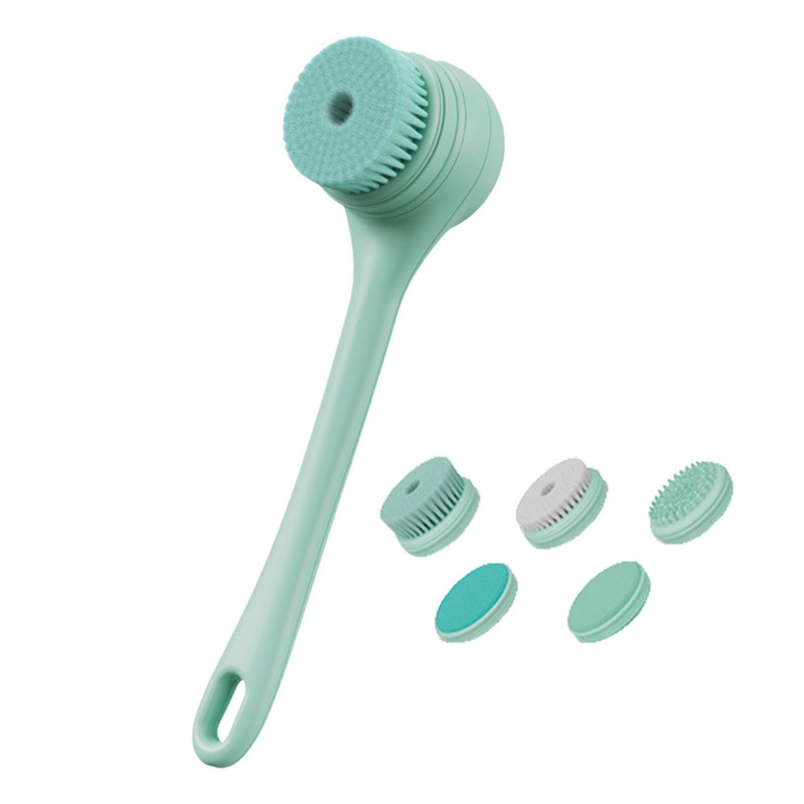 Szczotka do pleców | Wodoodporna elektryczna szczotka do kąpieli | Body Scrubber z akumulatorem | Ergonomiczna elektryczna szczotka do szorowania do czyszczenia całego ciała, masażu pleców i