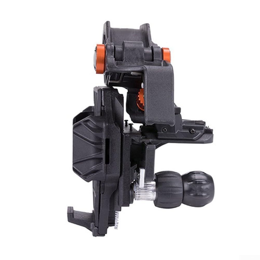 Adapter do smartfona do lornetki teleskopowej - uchwyt okularu 35-60 mm z obrotem 360 - plastikowy uchwyt na telefon do digiscopingu czarny