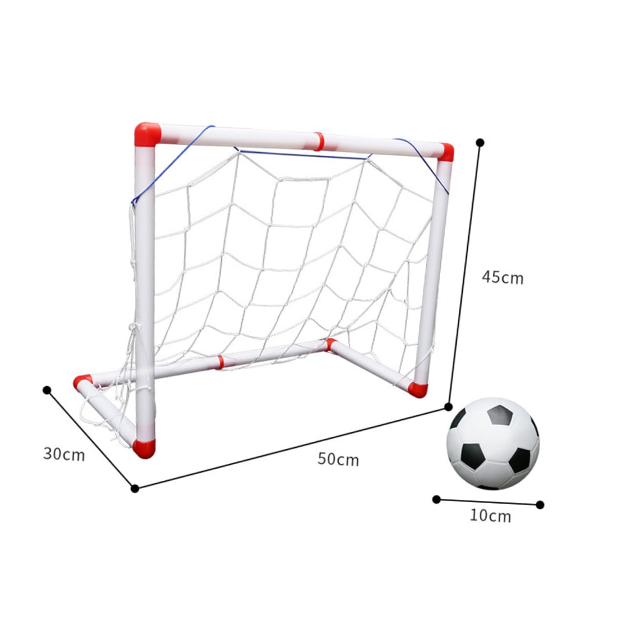 GAROZATION Ccer Net for Boys and Girls 56cm Mini Football Goal Weather-Resistant Great for Family Game Beach Wedding Party