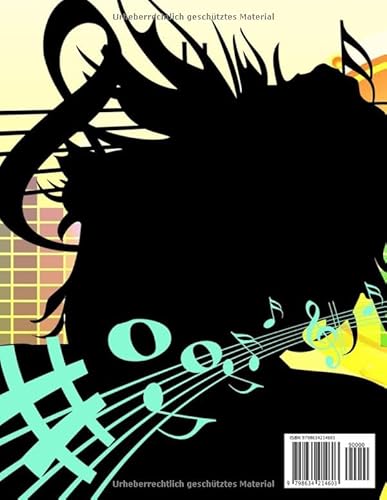 Notenheft: Notenheft,notenblatt leer,notenheft blanko,Dickes Notenbuch - 100 Seiten - hohe Qualität