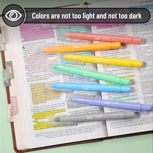 Image of Mr. Pen- No Bleed Gel Highlighters, Friendly Colors, 8 Pack | Bible Highlighters and Pens No Bleed, Bible Markers for Study, Journaling, School Supplies and Accessories