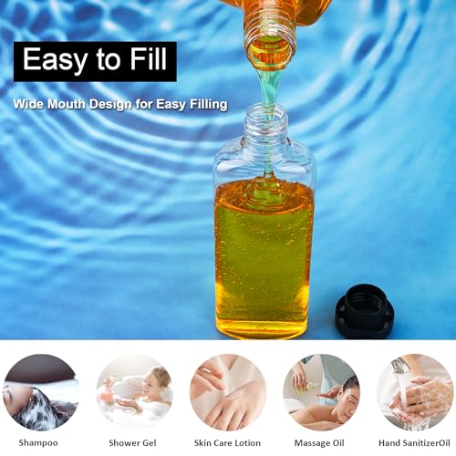 Travel Shampoo and Conditioner Bottles 7.7oz 3 Pack Leak Proof Squeeze Bottles with Flip Cap Refillable Containers Plastic Travel Toiletry Bottles for Lotion Shampoo Conditioner4