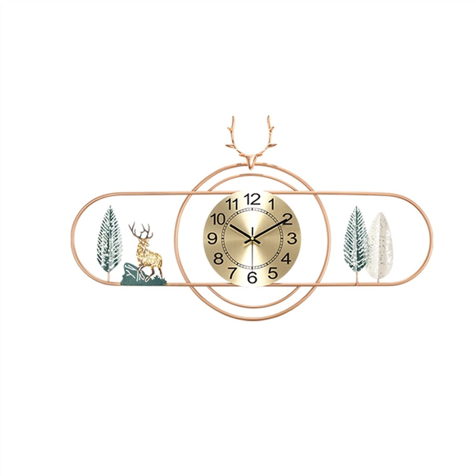 MYUYEE Modern Handmade Metal ation Wall Clocks Bedroom Living Room Corridor Floating Silent Clock Classroom Office Non-Ticking Clock Wall Clocks for Living Room