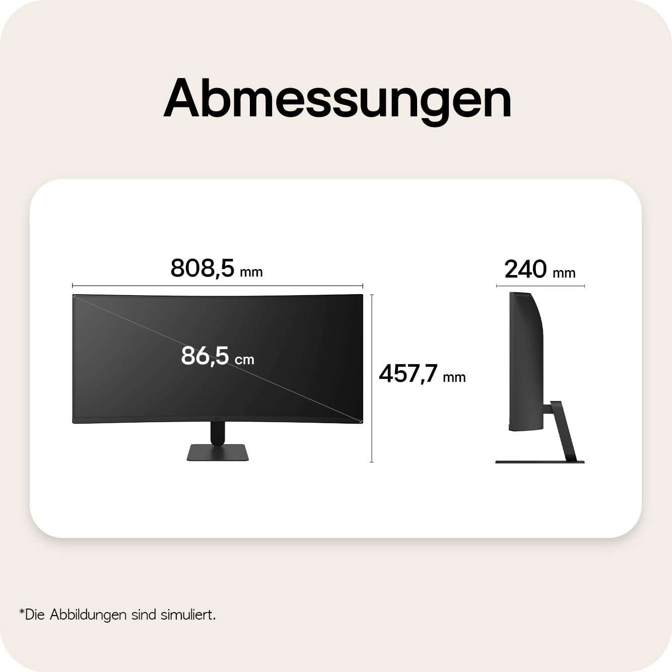 LG UltraWide™ 34U601B-B 34 Zoll 21:9 Curved UWQHD VA Monitor, 120Hz, HDR10, AMD FreeSync Premium, 99% sRGB, 1x HDMI 2.0, 1x DisplayPort 1.4, Schwarz