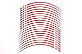 asa felgen TOP Qualität und Optik Seitronic® GP Spitz 20 Zoll Felgenrandaufkleber, Felgenaufkleber in 3mm-15mm Dicke, Super Matt Red (4 mm)