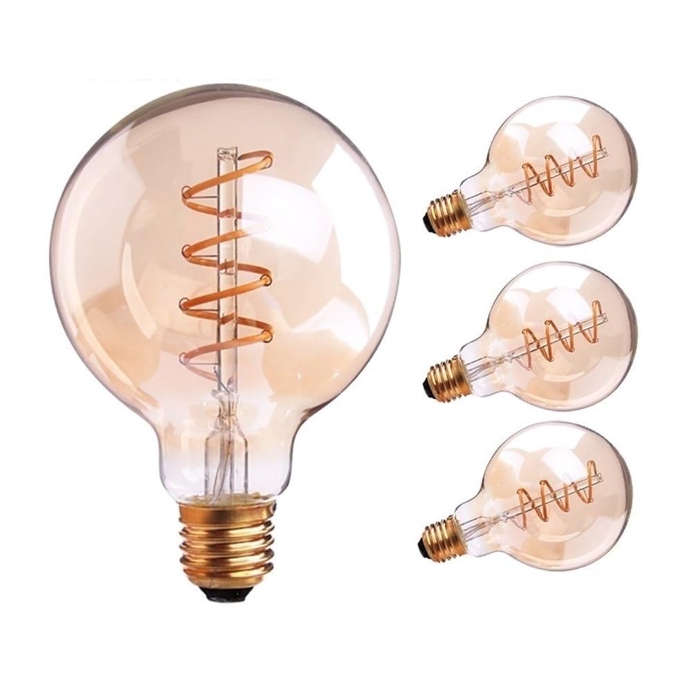 YSJX lighting, 4 Uds Retro LED espiral bombilla de filamento G125 3W E27 AC220V, lámpara Edison regulable luces decorativas Led
