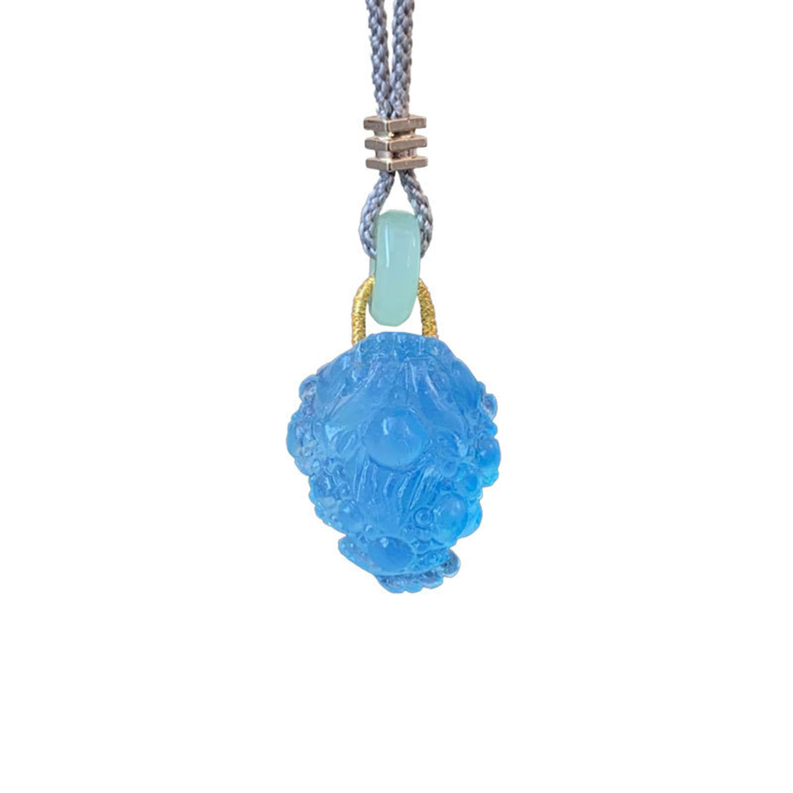 Collar de Aguamarina Natural, joyería única Fengshui, joyería con Piedra Natal de Marzo, Colgante en Forma de Sapo Dorado, Regalos Hechos a Mano, Collares para mamá, Mujer,A