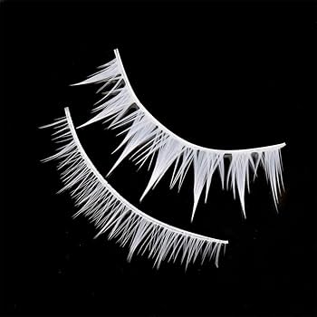 カツルミ　Pray Amazon.com: White Lashes MUQIU37 White False Eyelashes
