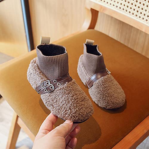 Baby Home Shoes Winter Children Boots Boys And Girls Socks Boots Round Toe Flat Bottom Non Slip Slip On Solid Color2