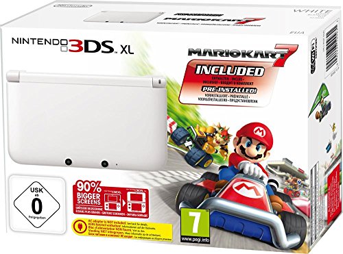 Console 3DS XL blanche avec Mario Kart 7 - édition limitée