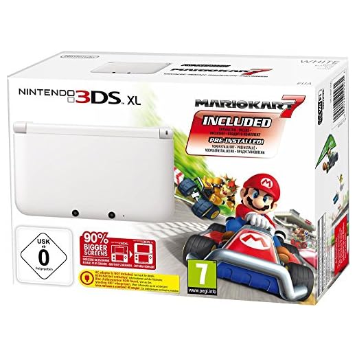 Console 3DS XL blanche avec Mario Kart 7 - édition limitée