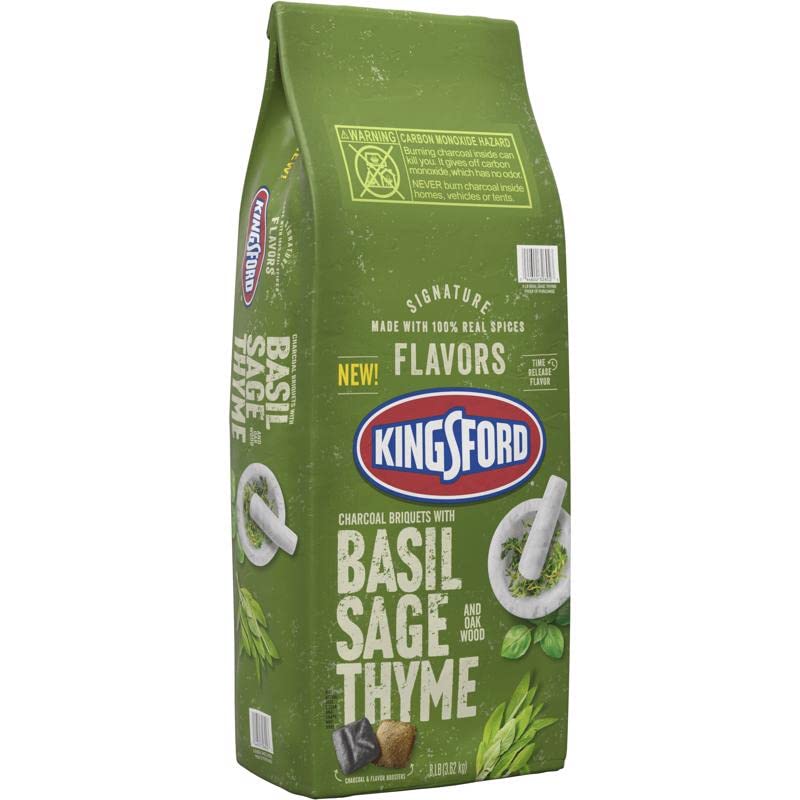 Kingsford Charcoal Briquets with Basil, Sage, Thyme & Oakwood, 128 oz