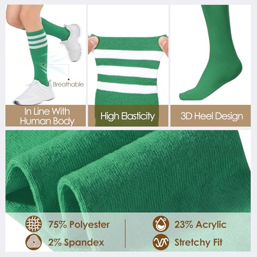 Image of American Trends Womens Athletic Knee High Socks Outdoor Sport Thigh High Stockings Casual Stripes Tube Socks