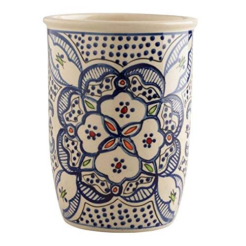 World Market Tunis Utensil Caddy - Utensil Crock Utensil Organizer - Ceramic Utensil