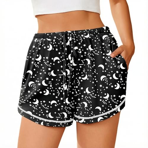 Image of Ekouaer Pajama Shorts for Women 2026 Soft Sleep Shorts Casual Lounge Shorts Comfy Pj Bottoms with Pockets