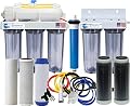 RO/DI 100GPD Reverse Osmosis Dual DI 6 Stage System Aquarium Manual Flush Valve