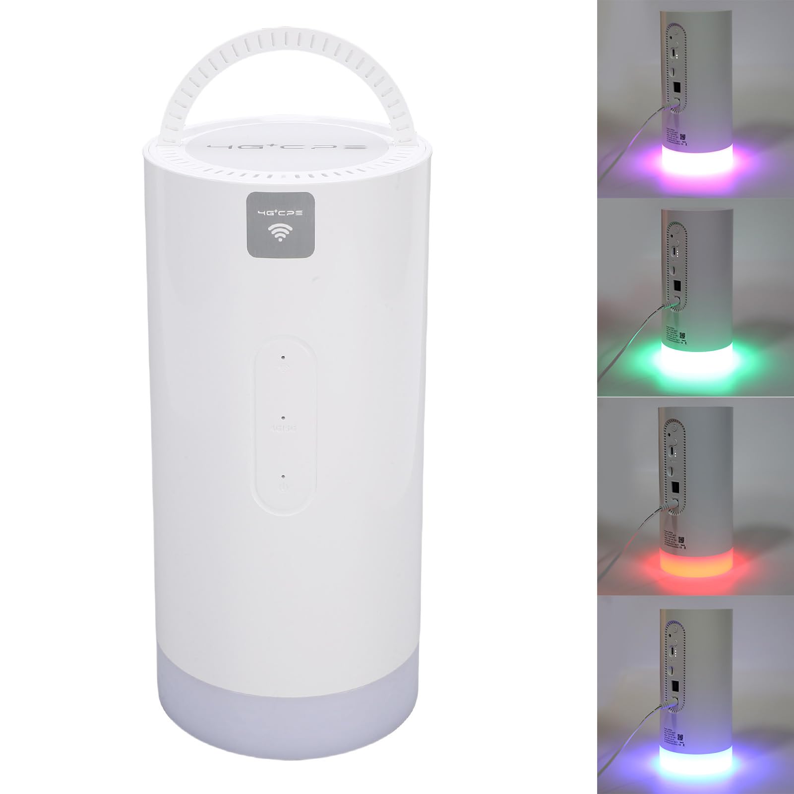 Generic Hotspot WiFi Portatile da Esterno LTE con Luce da Campeggio Colorata, Router 4G CPE CAT6 per Dispositivi Multipli, Batteria da 10000 MAh, per Campeggio/escursionismo