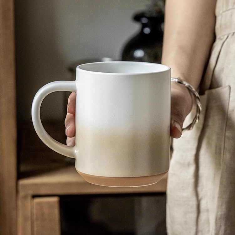 ENGENDER Tazas Cafe Taza Grande de cerámica 550 ml for té la Tarde, for el hogar, for café, Restaurante Retro, Agua Mug Cups