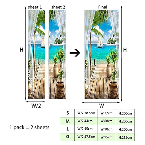 Yoommd Adesivi per Porte Adesivi 3D Poster per