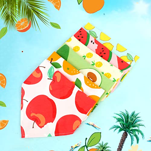 Dog Bandanas, Vipith 6 Pack Spring Summer Hawaii Fruit Pattern Dog Bandana Dog Scarf Bibs Kerchief, Dog Bandanas Boy Girl Dog Gifts Cat Products Dog Apparel & Accessories For Small To Large Dog Puppy #TOP6