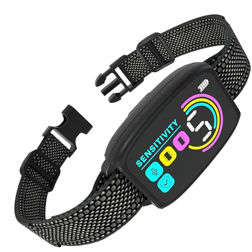 Meloive Collier Anti Aboiement Chien,Conformes à La Nouvelle Loi 2025-Détection Intelligente des Aboiements,4 Modes Son/Vibration/Forte...