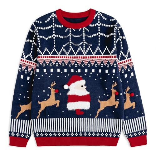 Curipeer Christmas Sweater Family Matching Outfits Couples Kids Knitted Pullover Tops Party Holiday4