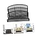 NUOBESTY Multi-Functional Iron Mesh Desk Organizer for Files and Supplies Compact Storage Sections and Pen Holders for Organization
