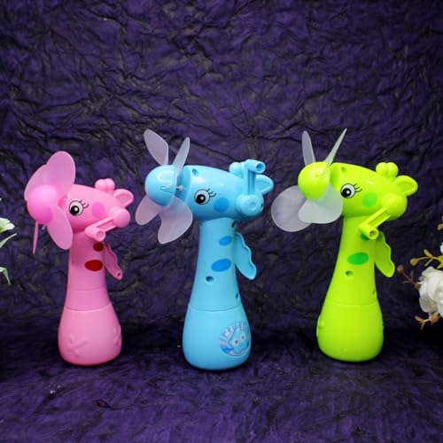 Verbier Portable Mini Fan with Mist Water Spray Toy for Kids Summer Water Hand Fan Toy for Kids Set of 1 6 51JflT315DL