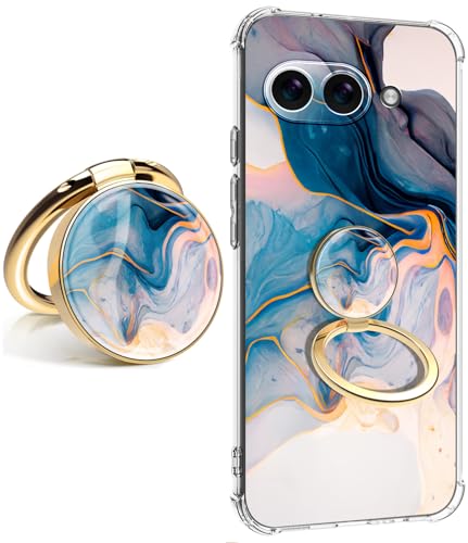 CLATUK for Google Pixel 9A Case Camera Lens Protector, [Marble Slim]+[Anti-Drop Shockproof Protective] Soft TPU Women Stylish Pixel 9A Phone Covers 2025 6.285 Inch（Sunshine Beach with Holder） -  42