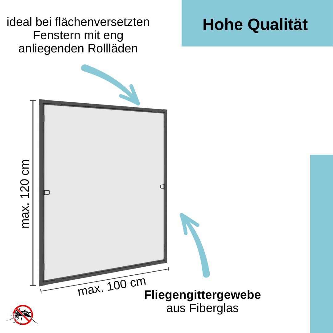 Wip Super Slim Rahmenfenster, Komplettbausatz anthrazit B 100 x H 120 cm