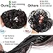 Kediciz Messy Bun Hair Piece Fake Hair Buns Scrunchies Extensions Synthetic Thick Updo Hairpieces Curly Wavy Chignon Ponytail for Women Orange