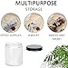 MILIVIXAY 12 Pack 8 OZ Thick Glass Clear Candle Jars with All Black Metal Lids-Bulk Empty Candle Jars for Making Candles-Canning Jar for Spice, Liquid, Sample- Dishwasher Safe.