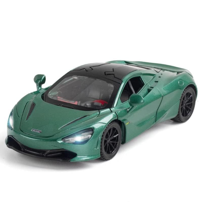 Image of McLaren 720s Model Car Sports Car 1:32 Exclusive Alloy Metal Pull Back Die-cast Car Diecast Metal Pullback Toy car with Openable Doors & Light Music Gifts Toys for Kids (green)
