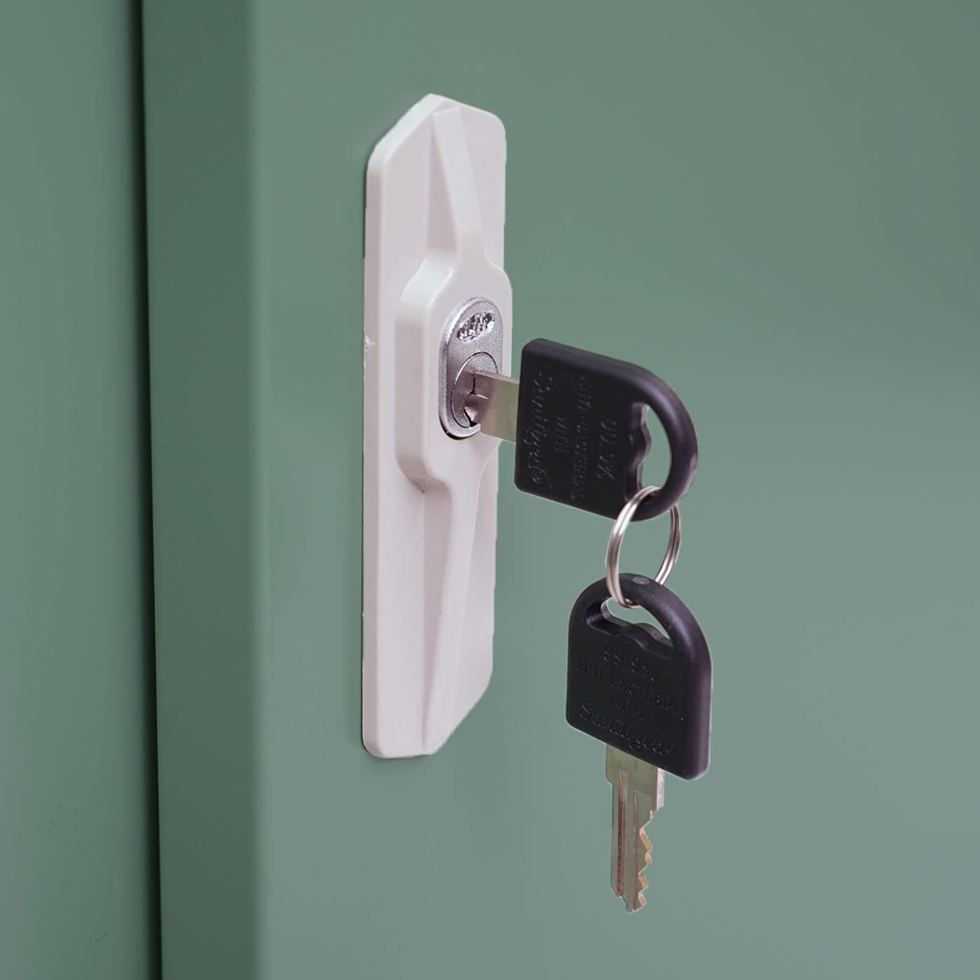 Mendler Arredo Ufficio archivio classificatore HWC-F41 Acciaio Ante scorrevoli 45x90x90cm Verde Grigio