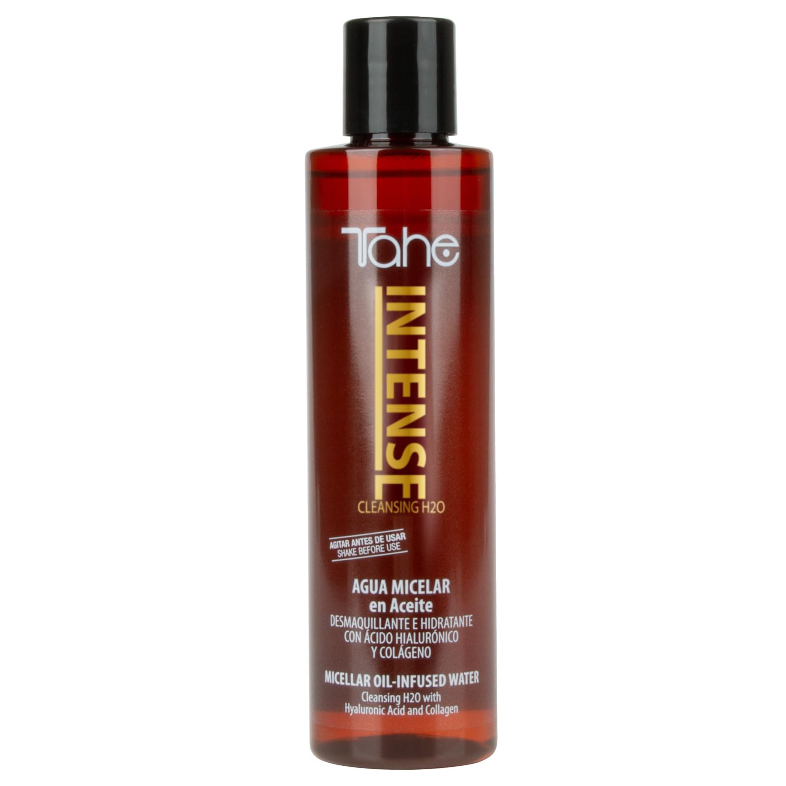 Tahe Intense Agua Micelar en aceite bifásica desmaquillante con Ácido Hialurónico y Colágeno, 200 ml
