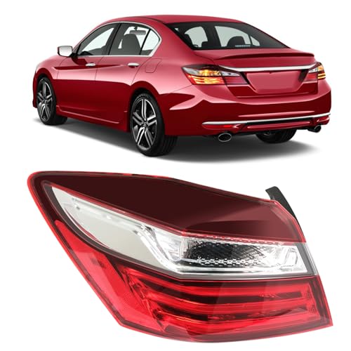 Pinkomoto Left Driver Side Tail Light Compatible with Honda Accord 2016 2017, Rear Tail Lights, Left Brake Turn Signal Taillight, Driver Side Taillamp Replace HO2804108