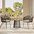 EAST OAK Breezeway Patio Furniture Set, 3-Piece Outside Bistro Set Handwoven Rattan Wicker Chairs with Waterproof Cushions, Tempered Glass Table, Outdoor Conversation Set for Porch, Coffee & Beige