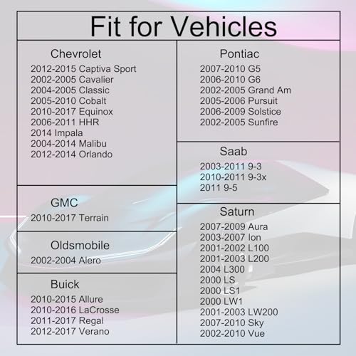 Image of 131-158 12622410 Thermostat Fit for Chevrolet 2002-2014 Captiva Cavalier Classic Cobalt Equinox HHR Impala Malibu Orlando GM 2000-2010 Terrain Saturn Ion L100 L200 L300 Pontiac 2002-2010 G5 G6