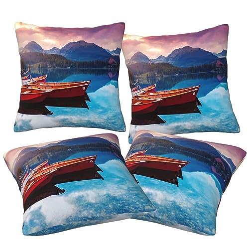Housse de coussin lac 40x40 cm BAFAFA douce pour deco salon