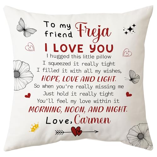 Foxcorner Personalized Best Friend Throw Pillow with Insert