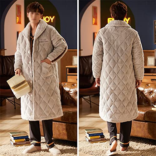 Pijamas para hombres engrosados que eliminan el frío con tres capas térmicas 2