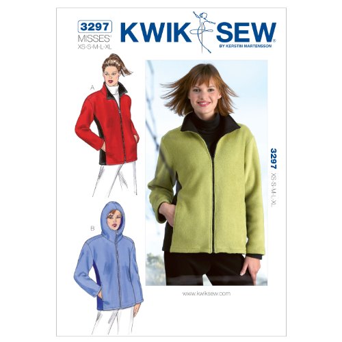 Kwik SEW Muster K3297 Größe Extra Small-Größe S, M, L, XL, Jacken, groß, Weiß, 1 Stück Cover