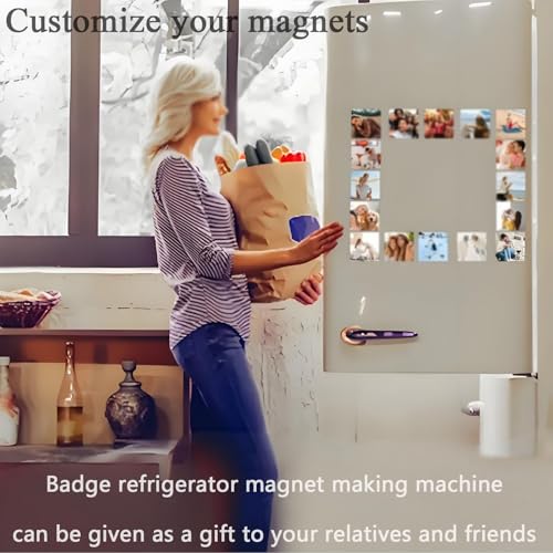 Zestaw narzędzi do majsterkowania DIY do niestandardowych odznak, zawiera nóż do papieru i materiały, idealny do spersonalizowanych magnesów fotograficznych i kreatywnych projektów