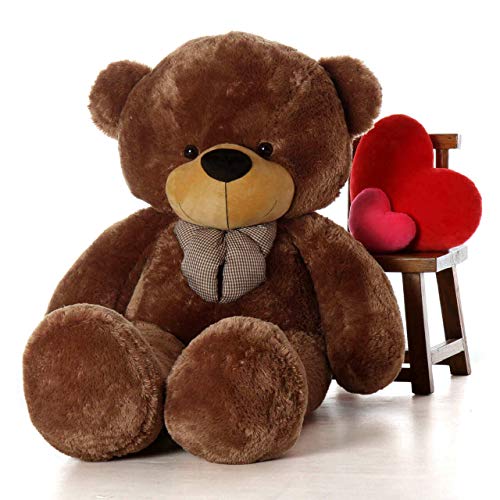 Image of 4 Feet Chocolate Teddy Bear - Soft Toy Gift for Loved Ones (4 Feet, Chocolate)