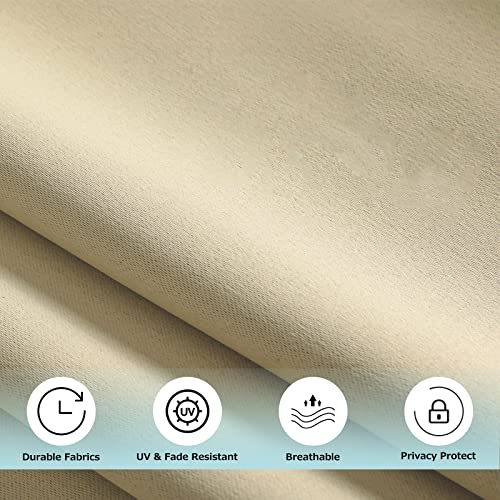 Rideau d'extérieur imperméable 280x200 cm pour terrasse et chalet